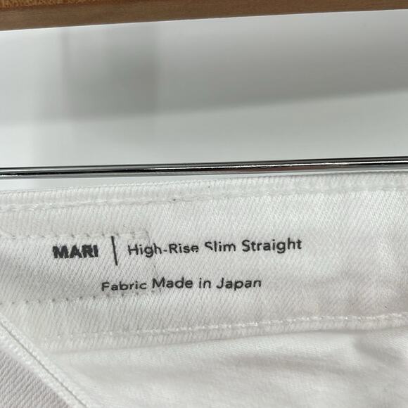 AG Adriano Goldschmied Mari High Rise Slim Straight Jeans - White - 23 - NWT - Picture 4 of 8